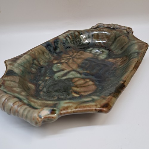Click to view detail for #251240 Platter, Green Cut-Away Rim $24